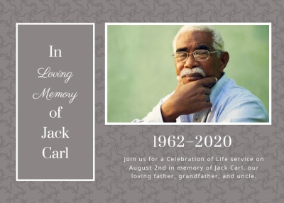 Memorial In Loving Memory   Side 1 Image