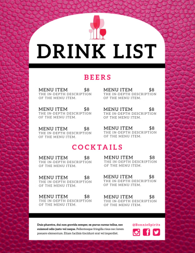 Drink List Restaurant   qv207e7kj1 Side 1 Image