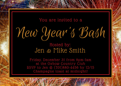 New Year's Eve Party Invitation   jklihohkne Side 1 Image