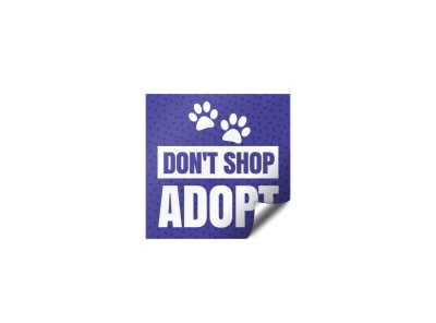 Main Don't Shop Adopt Sticker  Image