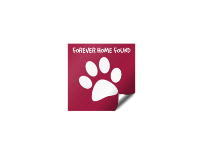 Main Pet Adoption Forever Home Sticker  Image