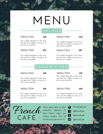 French Restaurant   Side 1 Image