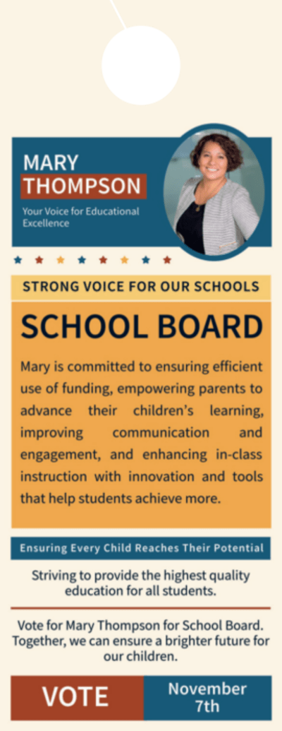 School Board Campaign  uu7tw10n31  Side 1 Image